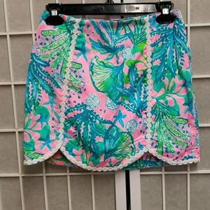Lily Pulitzer Pink and Blue Patterned Skort